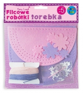 Filcowe robótki Torebka mała różowo-fioletowa (0596) - <br />