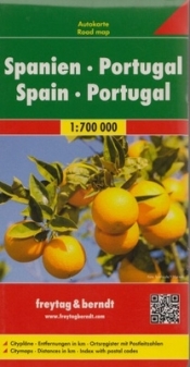 HISZPANIA PORTUGALIA MAPA 1:700 000 FREYTAG & BERNDT - Opracowanie zbiorowe