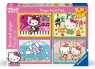 Ravensburger, Puzzle 4x100: Hello Kitty (12004159) Wiek: 5+