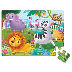 Puzzle piankowe - Zwierzęta w zoo, 24 el.