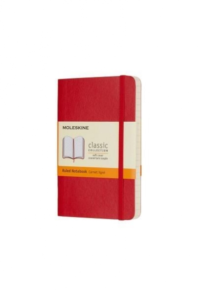 Notes Classic 9x14 linia - czerwony MOLESKINE