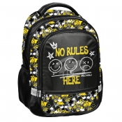 Plecak dwukomorowy szkolny - Smiley - No Rules
