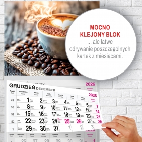 Kalendarz trójdzielny - Premium Kawa