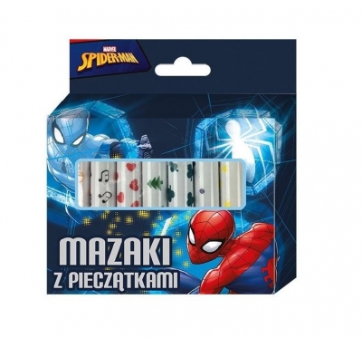 Mazaki z pieczątkami Spiderman 8 kolorów