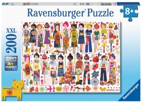 Ravensburger, Puzzle XXL 200: Przyjaciele i kwiaty (13359)