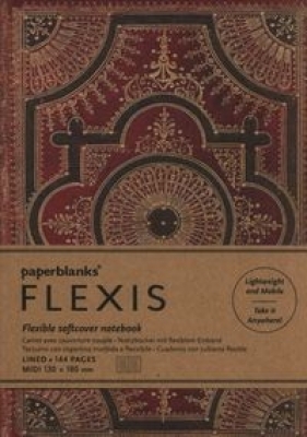 Notatnik Ventaglio Rosso Kraft Flexis Midi linia