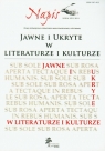 Jawne i ukryte w literaturze i kulturze Napis XVII