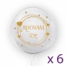 Tuban, balon 45 cm - Kocham Cię, złoty (6 sztuk) (TU 3759)