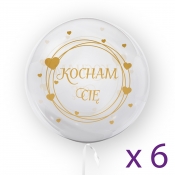 Tuban, balon 45 cm - Kocham Cię, złoty (6 sztuk) (TU 3759)