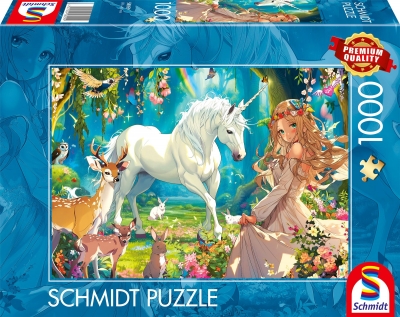 <img src='https://webimage.pl/pics/599/0/d4001504580599.jpg' style='height:440px' /> Puzzle 1000 PQ Księżniczka i jednorożec 114393