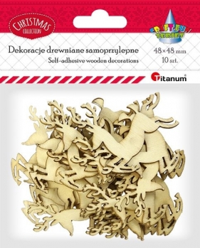 Ozdoby drewniane samoprzylepne renifer (412642)