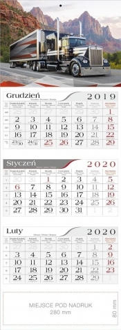 Kalendarz 2020 Trójdzielny Truck CRUX