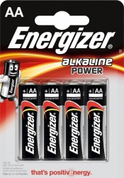 Baterie. 4x bateria alkaliczna. Energizer Alkaline Power AA-LR6 (EN-246599)