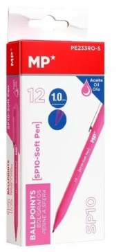 Długopis olejowy 1,0mm różowy (12szt)