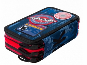 Coolpack - Jumper 3 - Piórnik potrójny z wyposażeniem - Blue (Badges) (B67154)
