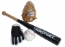 Baseball dla pocztkujcych kij + rękawica + miotacz