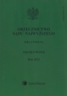 Orzecznictwo Sądu Najwyższego Izba Cywilna Skorowidz Rok 2011