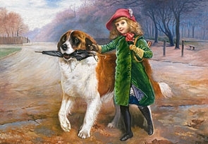 Puzzle 1000 Copy of ''Off to School'', Charles Burton Barber (102600)