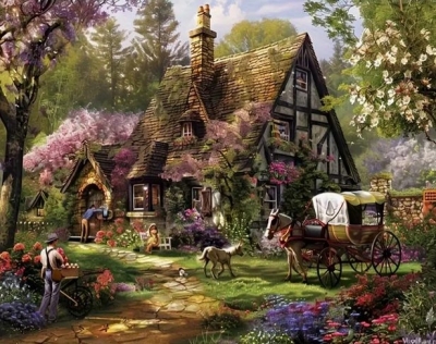 <img src='https://webimage.pl/pics/600/3/d5906196013600.jpg' style='height:440px' /> Diamentowa Mozaika Dom i bryczka z końmi NO-2001360