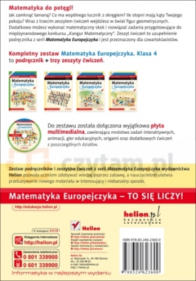 Matematyka Europejczyka 4 Zeszyt ćwiczeń część 3 - Borzyszkowska Jolanta, Stolarska Maria