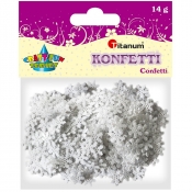 Konfetti 14g, płatki śniegu - białe (284803)