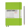 Kalendarz Leuchtturm1917 tygodniowy 2016 z notatnikiem Medium limonkowy