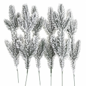 Ośnieżone gałązki sosny 25cm 6szt