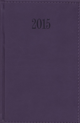 Kalendarz 2015 Książkowy Dzienny B6 z obszyciem TUCSON fioletowy - <br />