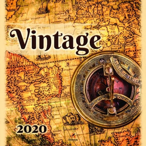Kalendarz 2020 ścienny kwadrat Vintage