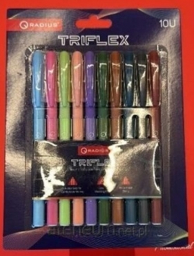 Zestaw długopisów kulkowych Tri Flex 10 sztuk