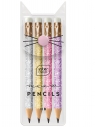 Ołówki Mini Glitter 4szt., Interdruk