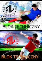 Blok techniczny A4 Robert Lewandowski 10 kartek 10 sztuk mix