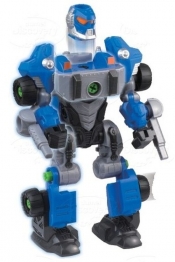 Rozkręcony robot niebieski - <br />