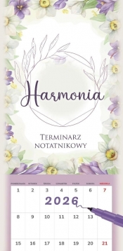 Kalendarz 2026 notatnikowy 46x22cm Harmonia