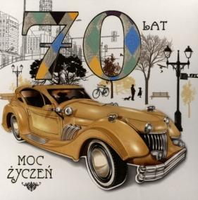 Karnet 70 urodziny kwadrat HM-200-727