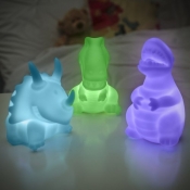 Dinozaury zmieniające kolor lampki Zestaw 3 sztuki (28330)