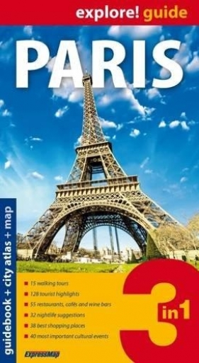 Paris guidebook + city atlas + map 3 in 1