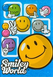 Brulion A4 w kratkę 96 kartek Smiley World niebieski