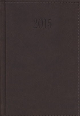 Kalendarz 2015 Książkowy Dzienny B6 z obszyciem TUCSON brązowy - <br />