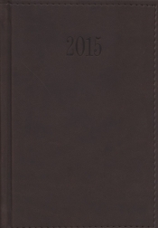 Kalendarz 2015 Książkowy Dzienny B6 z obszyciem TUCSON brązowy - <br />