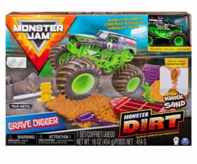 Monster Jam: Zestaw z piaskiem kinetycznym delux - Grave Digger