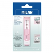 Milan, temperówko-gumka, Stick+ Edition - różowa