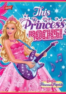 Zeszyt A5 Barbie w 3 linie 16 kartek Princess rocks