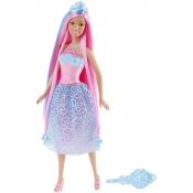 BARBIE Długowłose księżniczki niebieska (DKB56)