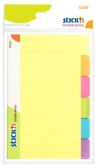 Przekładki samoprzylepne neonowe, 6 kolorów indeksów Stick'n