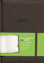 Kalendarz 2019 KKA5TL książ A5 tyg LUX c.brąz