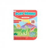 Naklejki wielorazowe mini z grą Play Again Dino
