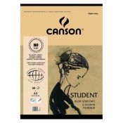 Blok Szkicowy Canson Student A3 / 50 k. 80 g, z szarym papierem (400050165)