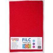 Filc dekoracyjny Happy Color samoprzylepny czerwony 20x30cm