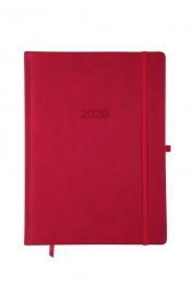 Kalendarz 2020 A4 dzienny KK-A4DLE Elegance czerwony